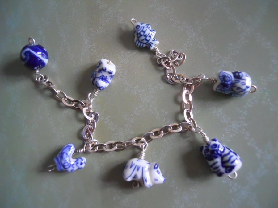 Porcelain animal bracelet