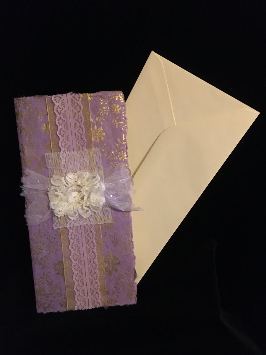Lovely in lilac greeting card