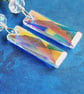 Flower Earrings with Ab Crystal Drops - Image 4