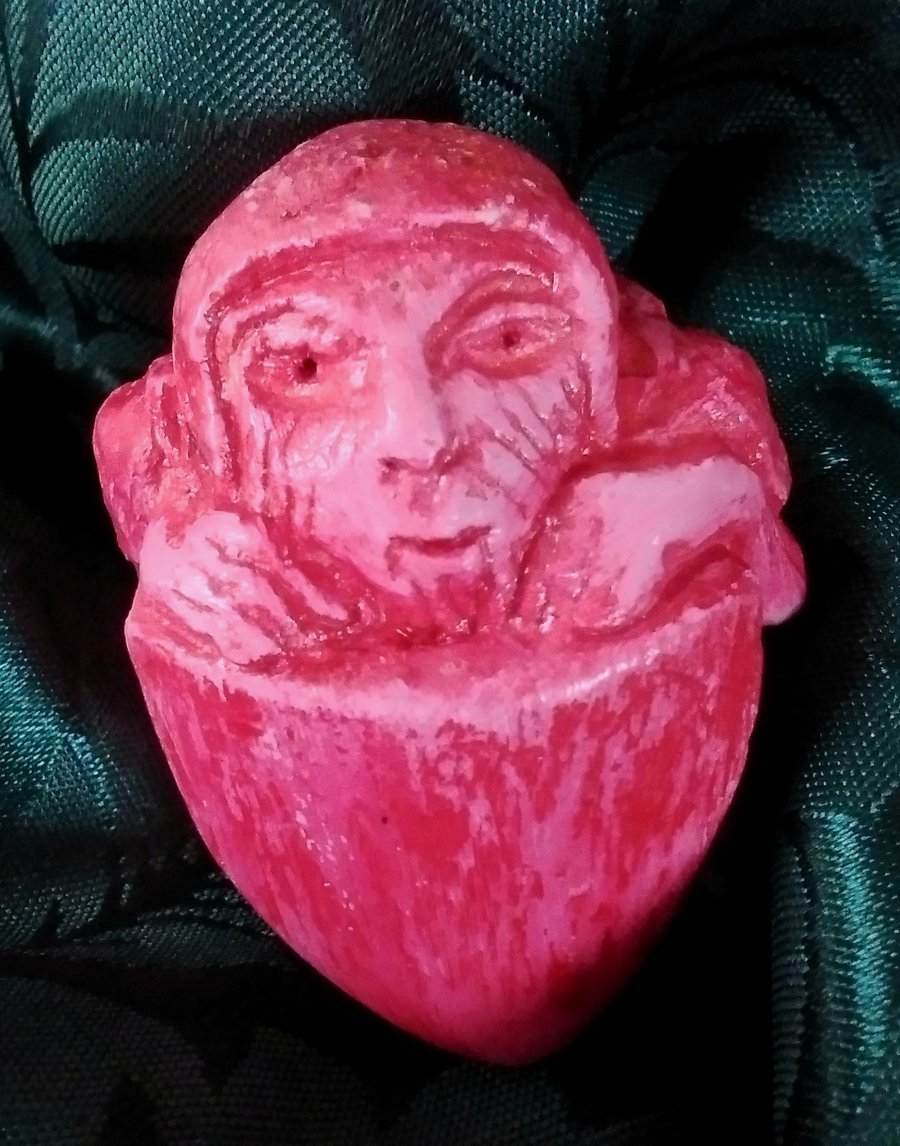 Red Pawn Carving