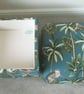 Storage Footstool Fryetts MonkeysTeal Fabric Animals Pouffe Jungle Apes Green - Image 3