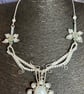 Moonstone Dragonfly handmade wire wrapped and seed bead necklace with Moonstone  - Image 8