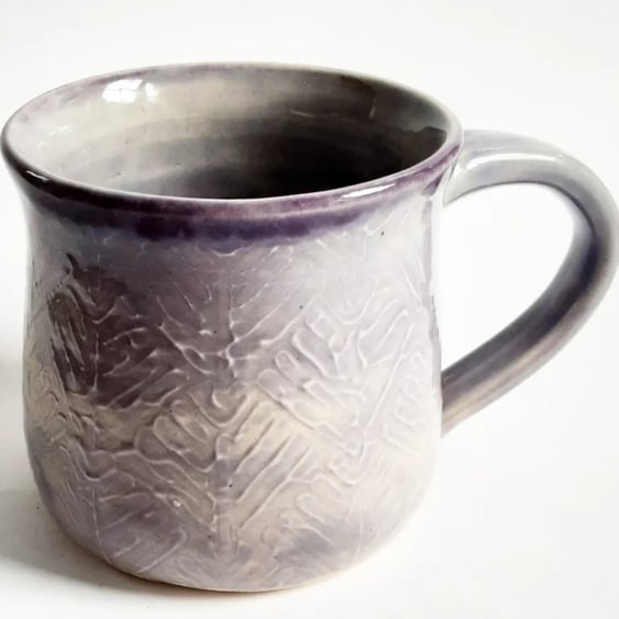 Small Textured Glazed Mug - Hand Thrown Stoneware Ceramic Mug KIln Fired 