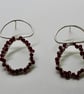 Silver and Faceted Garnet Earrings - Image 3