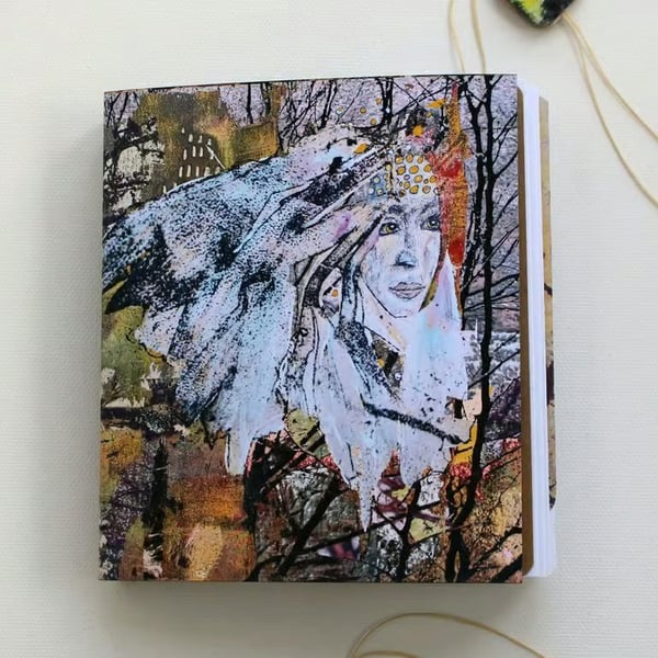 Wood Light, handmade art journal