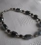 Gemstone Bracelet - Hematite & Czech Fire Polished Glass Beads - Image 2