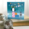 Rockhopper Penguin Christmas Card