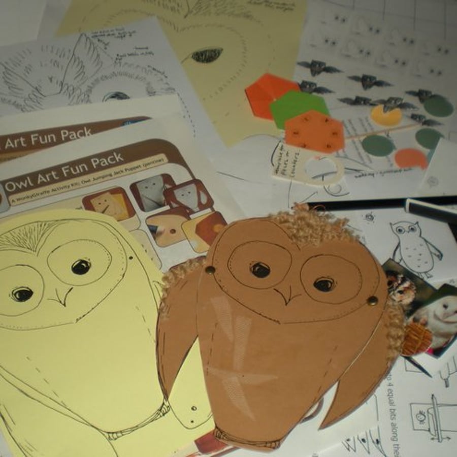 Owl Art Activity Pack Folksy