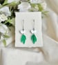 Emerald Willow Dangle Acrylic Earrings - Image 5