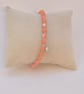 Orange Czech glass bracelet with a silver heart charm  - Image 4