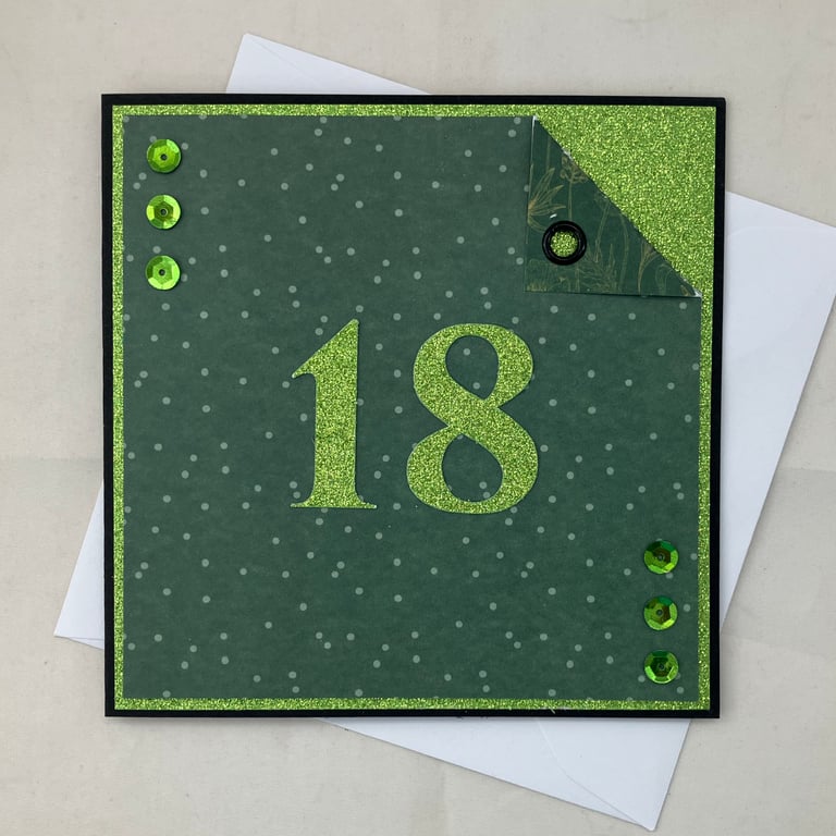 Square 18th Birthday card