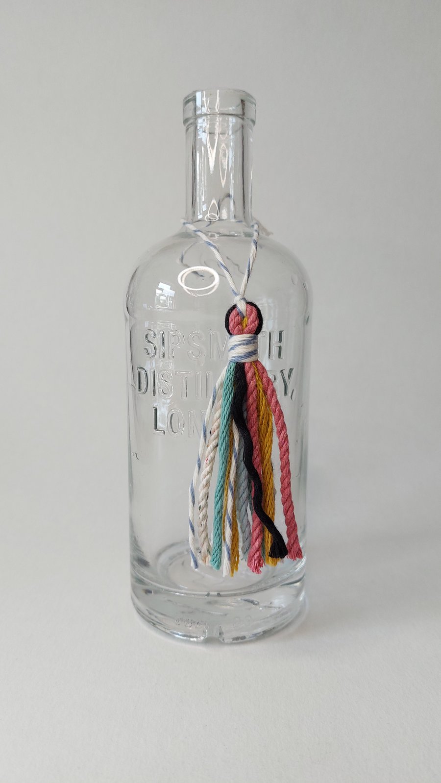 Eco Friendly Gift Tassel - multi colour re-loved threads 