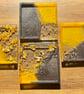 Luxury Handmade Black & Gold Resin Coaster Set - Set of 4