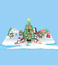 Cute Penguin Christmas 3D Pop Up Card – Christmas Tree Greeting Card