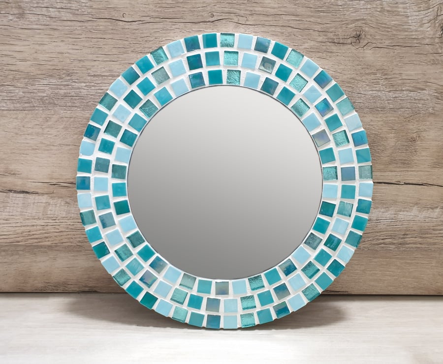 Mosaic Wall Mirror in Blue & Turquoise