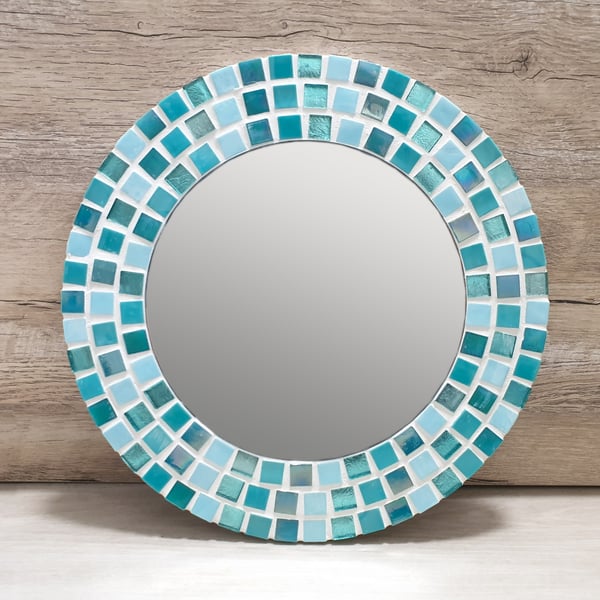 Mosaic Wall Mirror in Blue & Turquoise