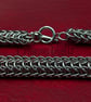19.5" Stainless Steel Chainmaille Necklace Persian Dragonscale for Men and Women
