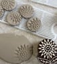 Handmade Ceramic Sunflower brooch, Hand Made Pottery Badge - Image 10