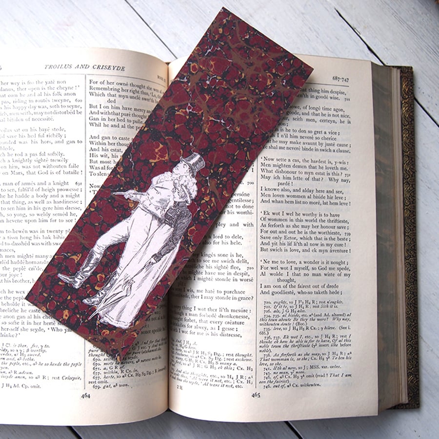 Mr Darcy & Elizabeth Bennet Pride & Prejudice Jane Austen bookmark