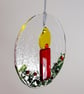 Fused Glass Candle Hanging Decoration - Image 1