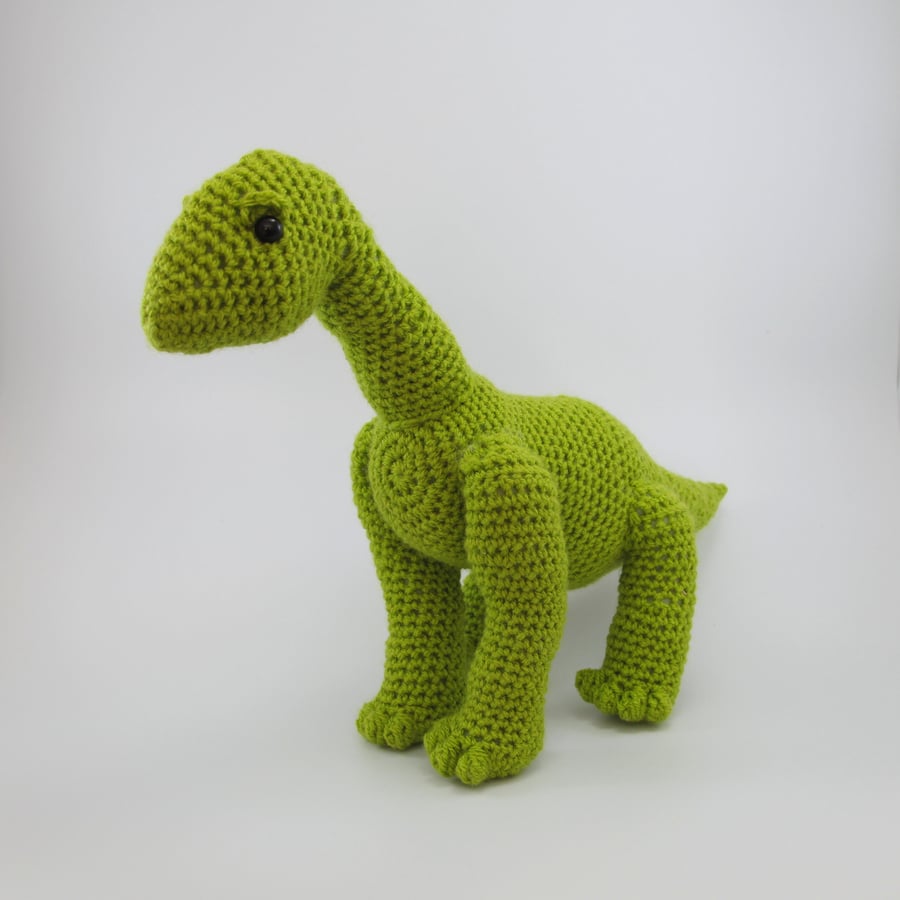 Crochet Brachiosaurus Plush: Green Dinosaur Stuffed Toy