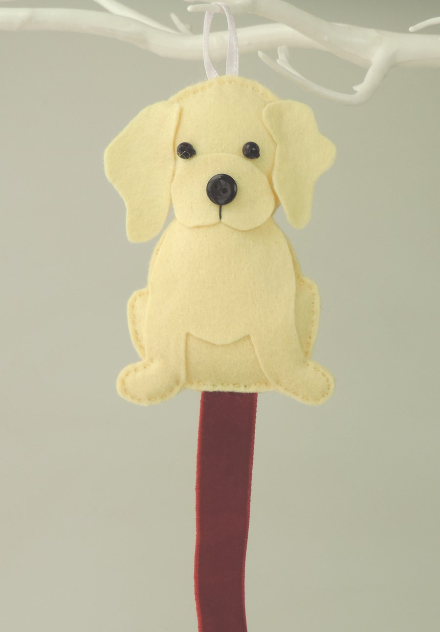 Golden Labrador dog Hair Clip Holder, yellow Lab puppy Hair Accessories holder,