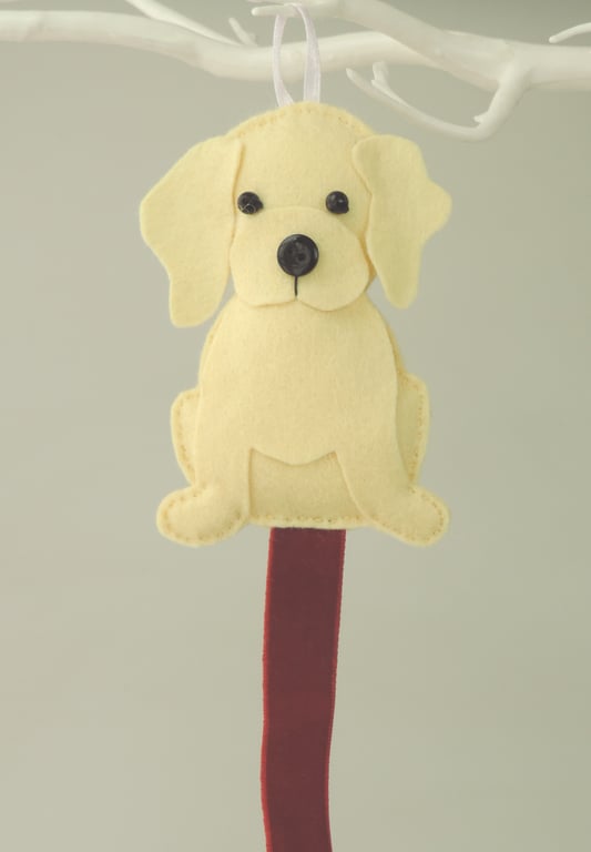 Golden Labrador dog Hair Clip Holder, yellow Lab puppy Hair Accessories holder,