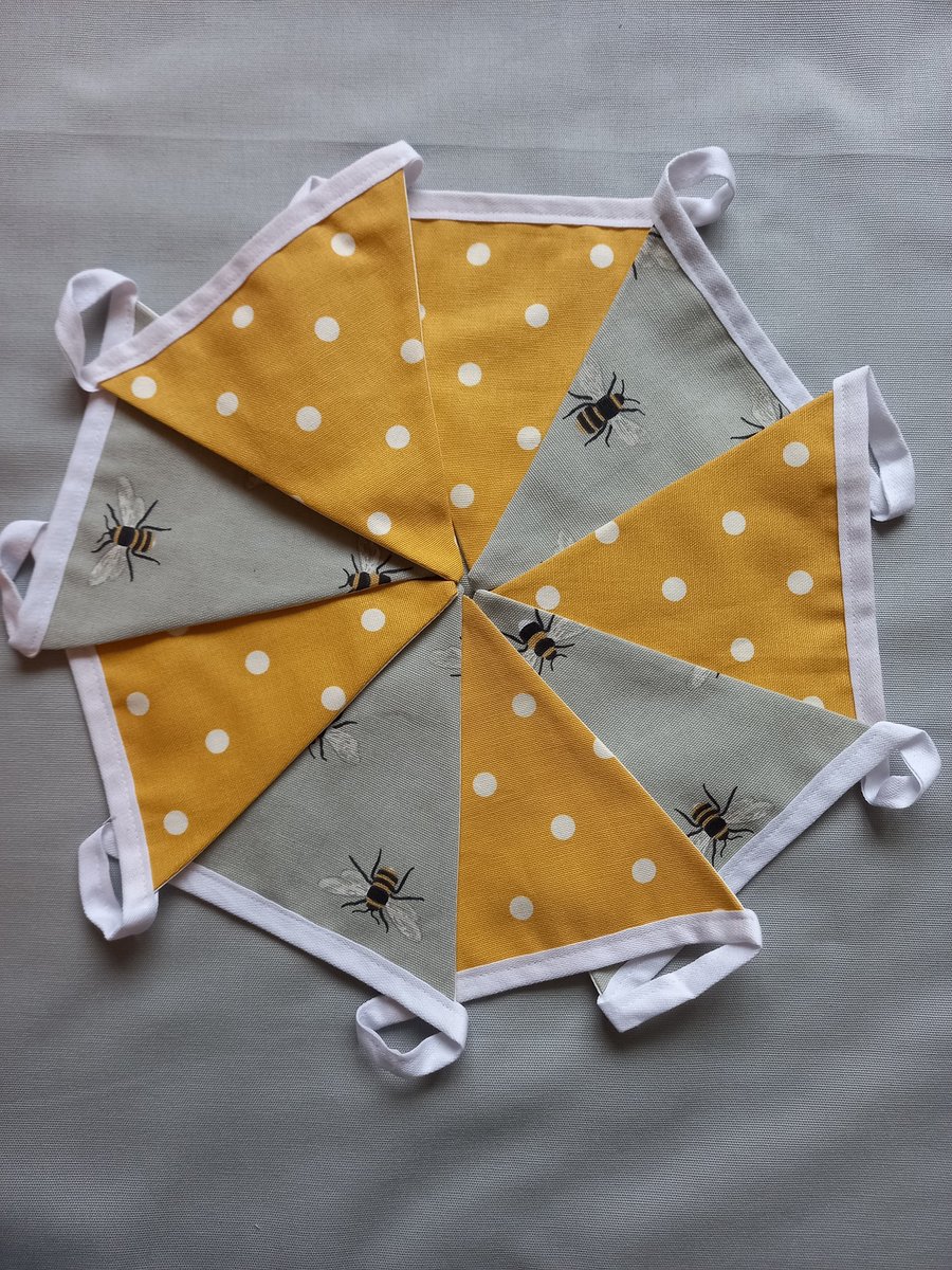 Bee and Polka Dot Double Sided Bunting