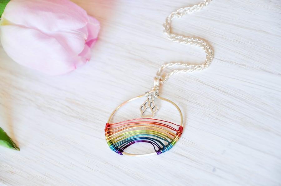 Rainbow bridge, Dog loss, Dog keepsake, Dog lover gift, Dog passing, Dof paw