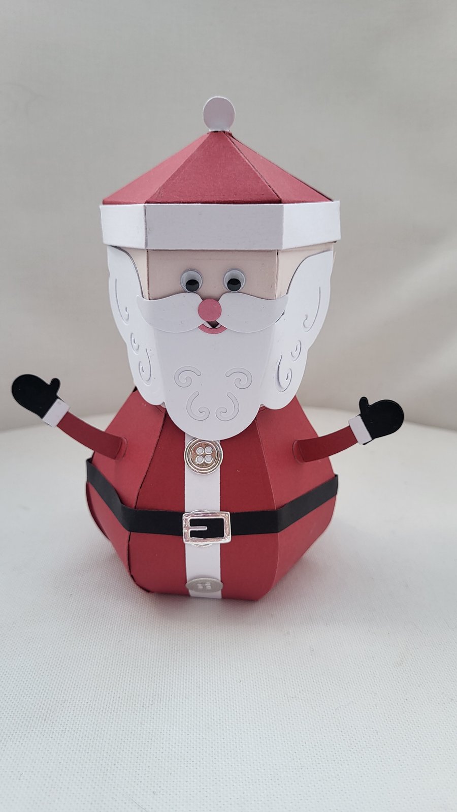 Father Christmas novelty gift box. Santa gift box.