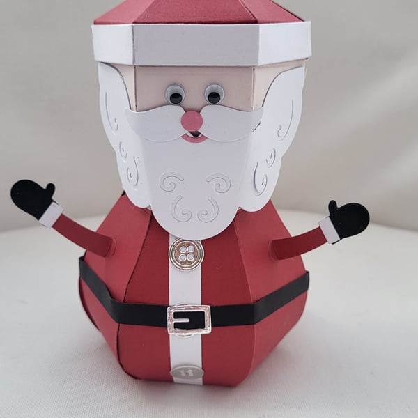 Father Christmas novelty gift box. Santa gift box.