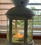 SALE ITEM! Tea-light lantern with decorated glass panels - Image 3