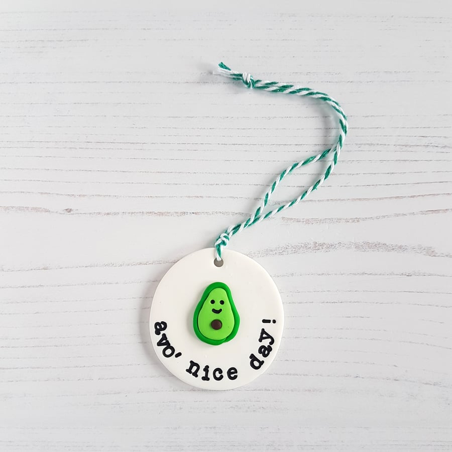 Avocado decoration OR Magnet, avo nice day! - Folksy