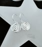 Handmade Fine Silver Drop Earrings - Fiddlehead Design - Image 3