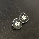 Hand-Painted Air-Dry Clay Earrings with Resin Finish – Unique Artisan Jewelry