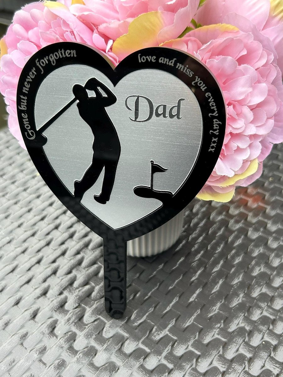 Memorial Plaque, Personalised memorial plaques, Golf Grave Marker, Remembrance S