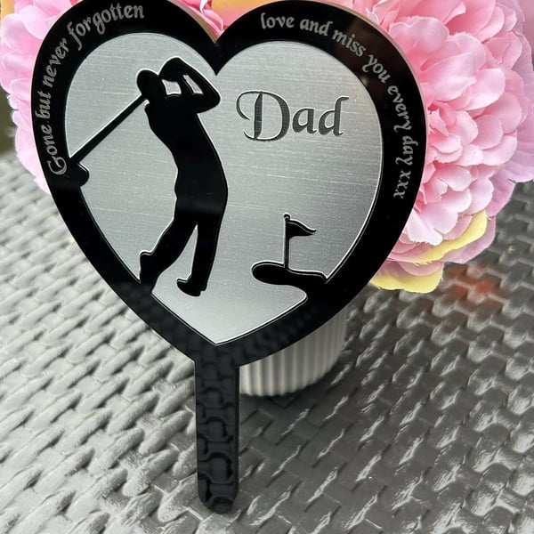 Memorial Plaque, Personalised memorial plaques, Golf Grave Marker, Remembrance S