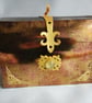 Golden Damask Chest Gift Box with toggles &tags - Anniversary, 50th, Christmas - Image 5