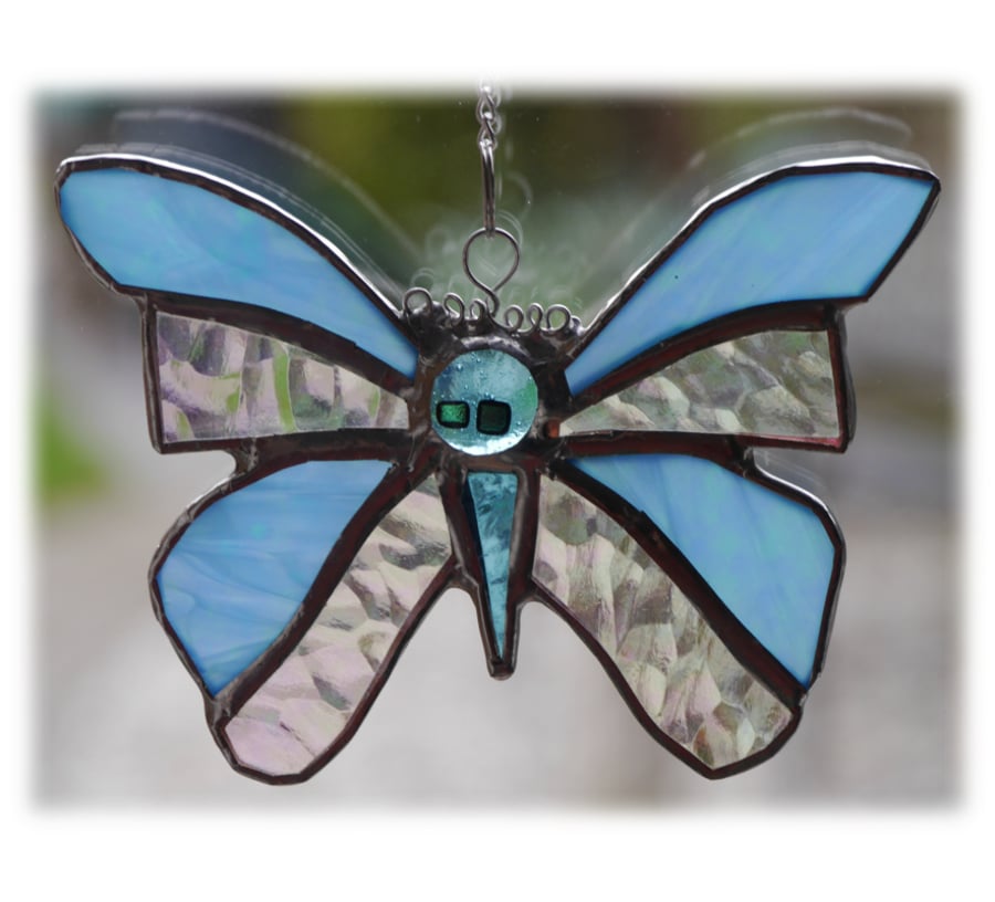 Birthstone Butterfly Suncatcher Stained Glass Turquoise December 