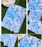 Sophia's Handmade 8-Piece School Sets- Baby Blue & White