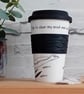Swimmer Travel Mug - Reusable coffee cup, wild swimming, cold water swimmer, sea - Image 3