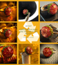 COPPER, PINK & GREEN RING WITH RECYCLED METALS- Puff jewel ring - Image 5