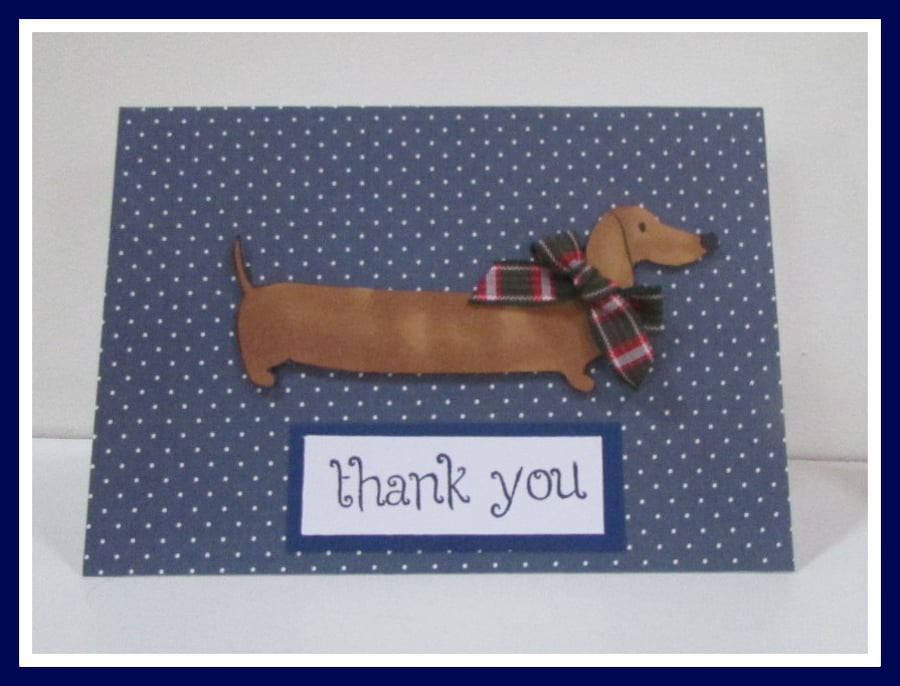 Dachshund Dog Thank You Card