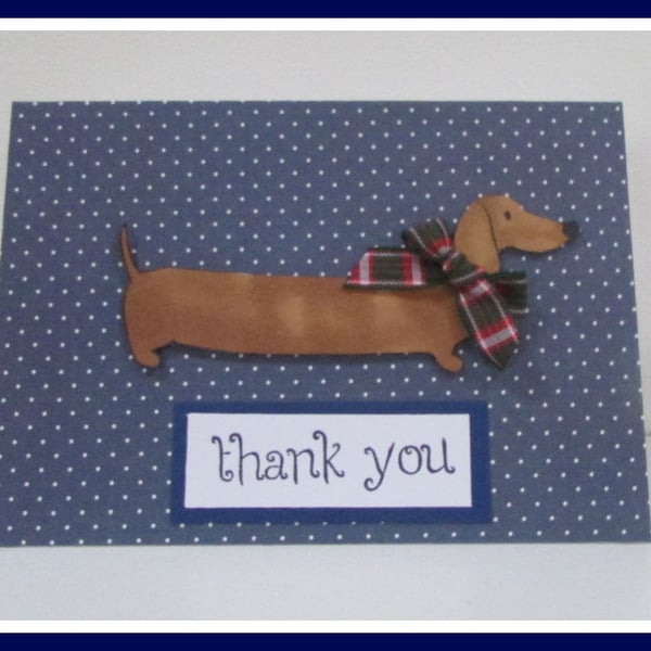 Dachshund Dog Thank You Card