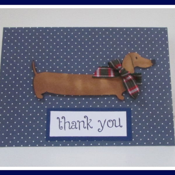 Dachshund Dog Thank You Card