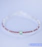 Bracelet dainty sterling silver & Swarovski glass pearl symmetric pattern  - Image 6
