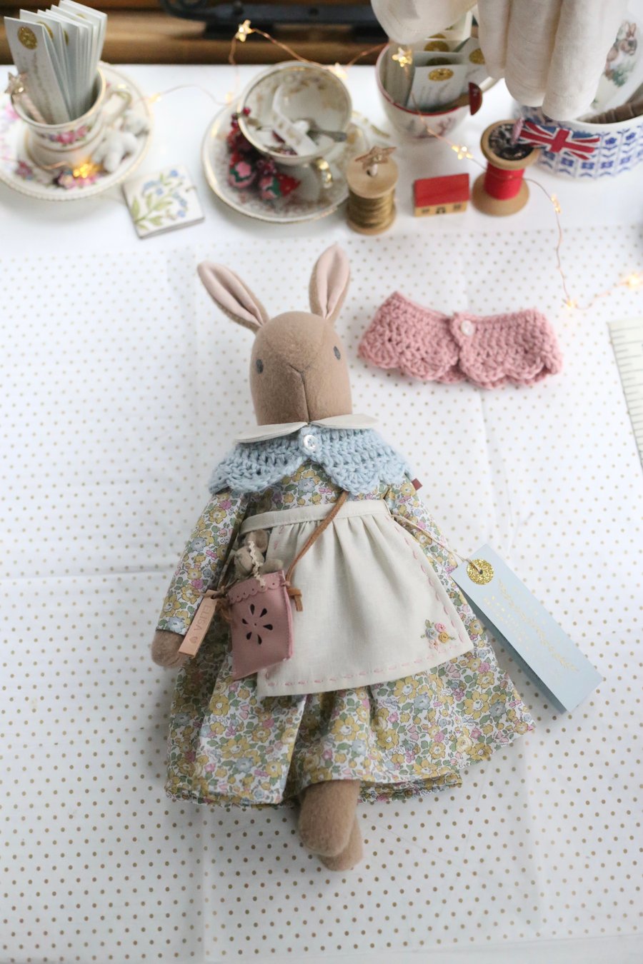 Reserved listing for Connie - Heirloom Liberty Bunny Betsy Ann pale yellow