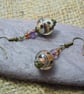 Artisan lampwork glass bead earrings - Image 1
