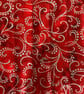 Red and Silver Christmas Fabric Quilted Box Makeup Bag - Image 4