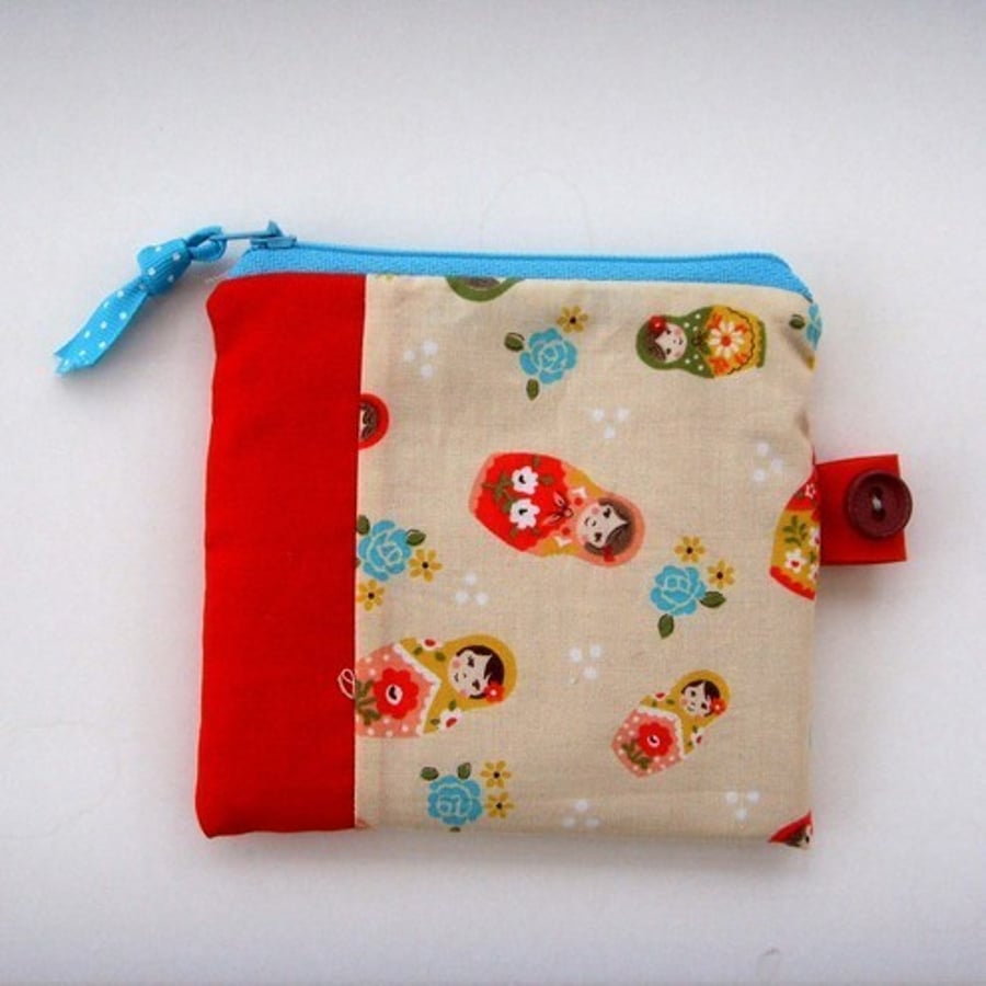    SALE  SALE  SALE   Little Russian Doll Coin purse